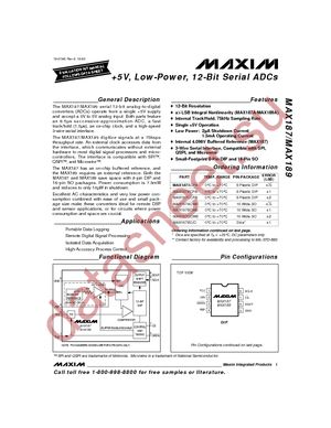 MAX189BCWE+T datasheet  